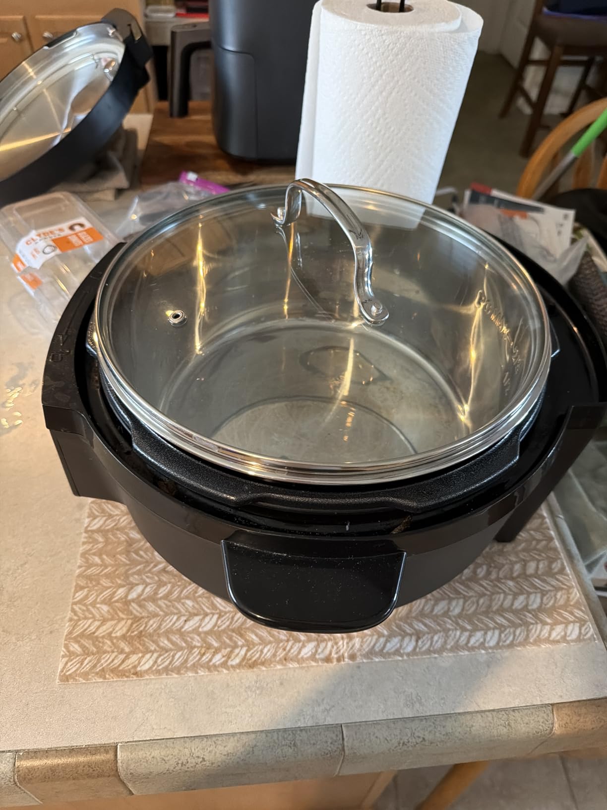 Instant Pot Tempered Glass Lid, 9.1-In, 6-Qt, Cooking Pot Lid, Stainless Steel Handle and Rim, Clear customer photo 1