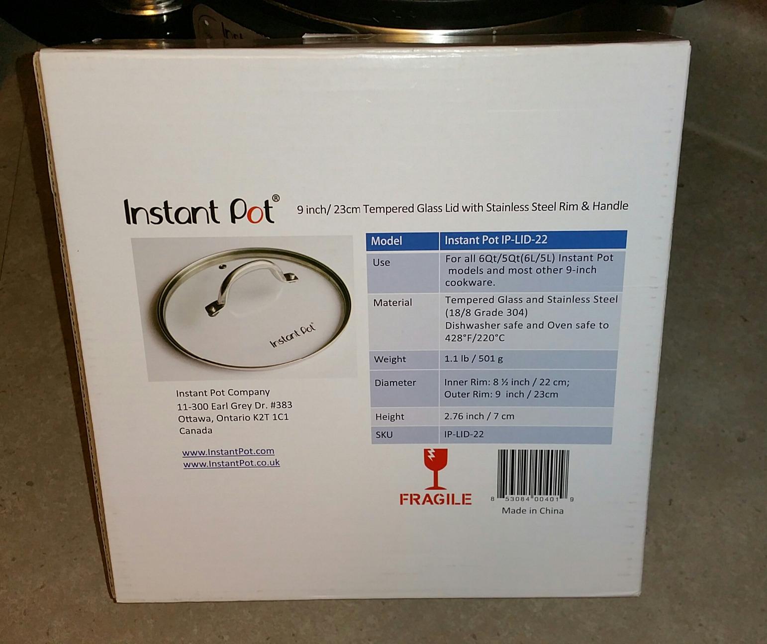 Instant Pot Tempered Glass Lid, 9.1-In, 6-Qt, Cooking Pot Lid, Stainless Steel Handle and Rim, Clear customer photo 2