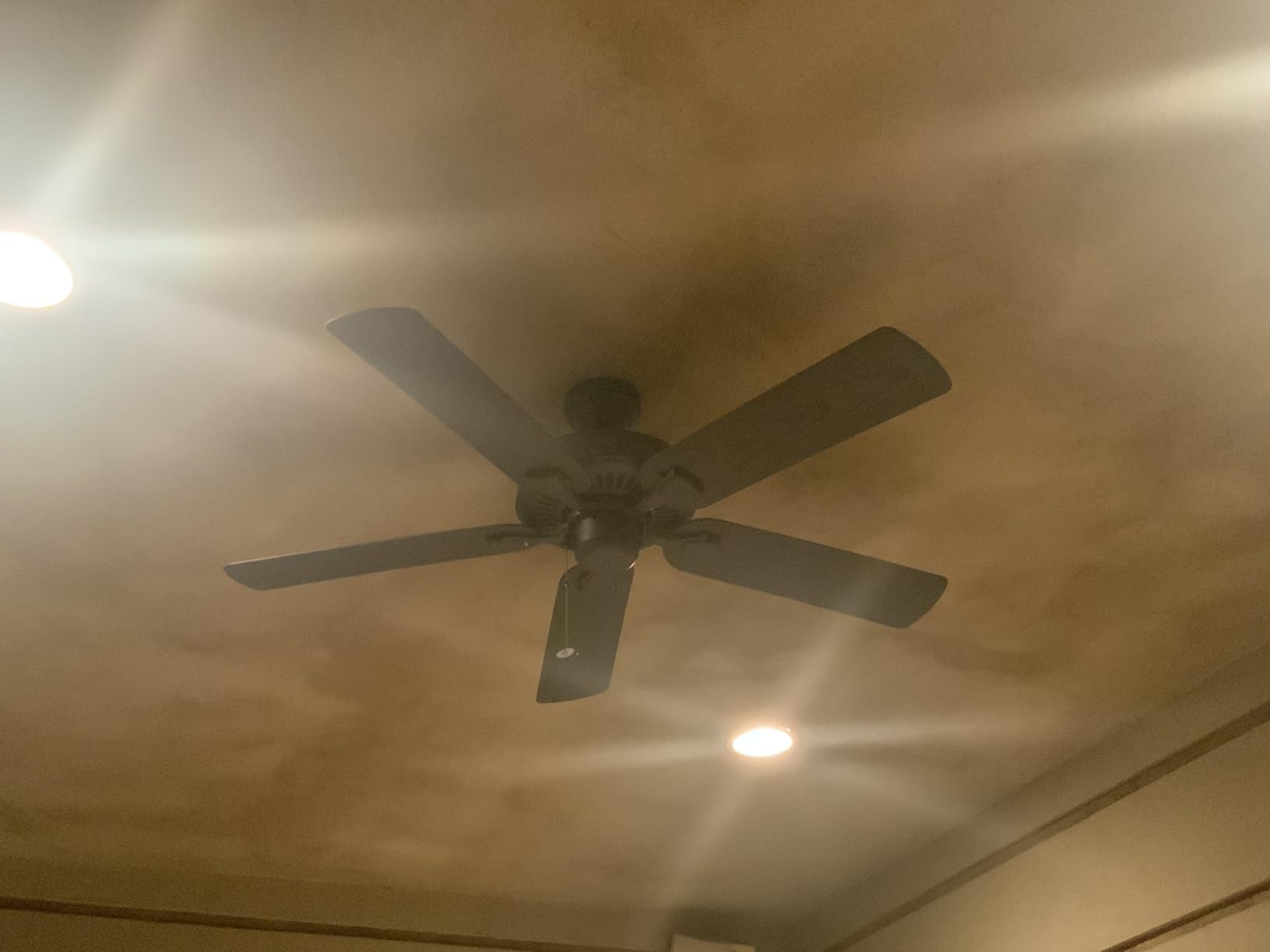 Honeywell Ceiling Fans Belmar 52 Inch Ceiling Fan Without Light, Outdoor Ceiling Fan with Pull Chain, Tri-Mount Traditional 5 Blade Design, ETL Wet Rated, Bronze (50199-01) customer photo 2