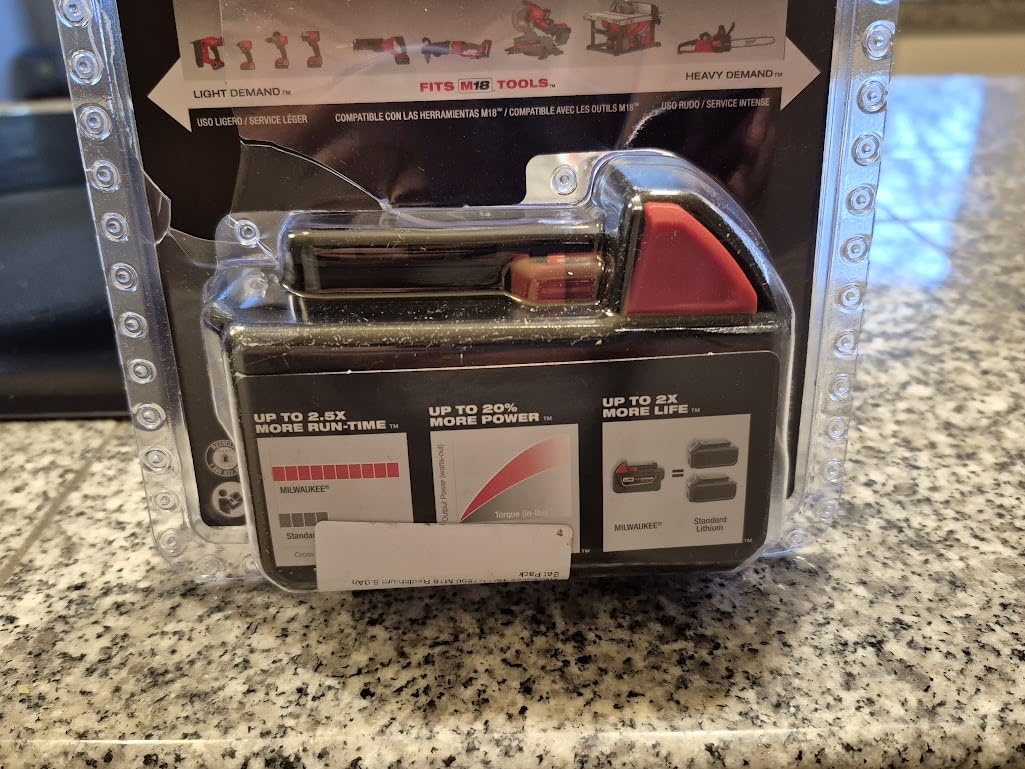 Milwaukee 48-11-1850 M18 Redlithium 5.0Ah Bat Pack customer photo 2
