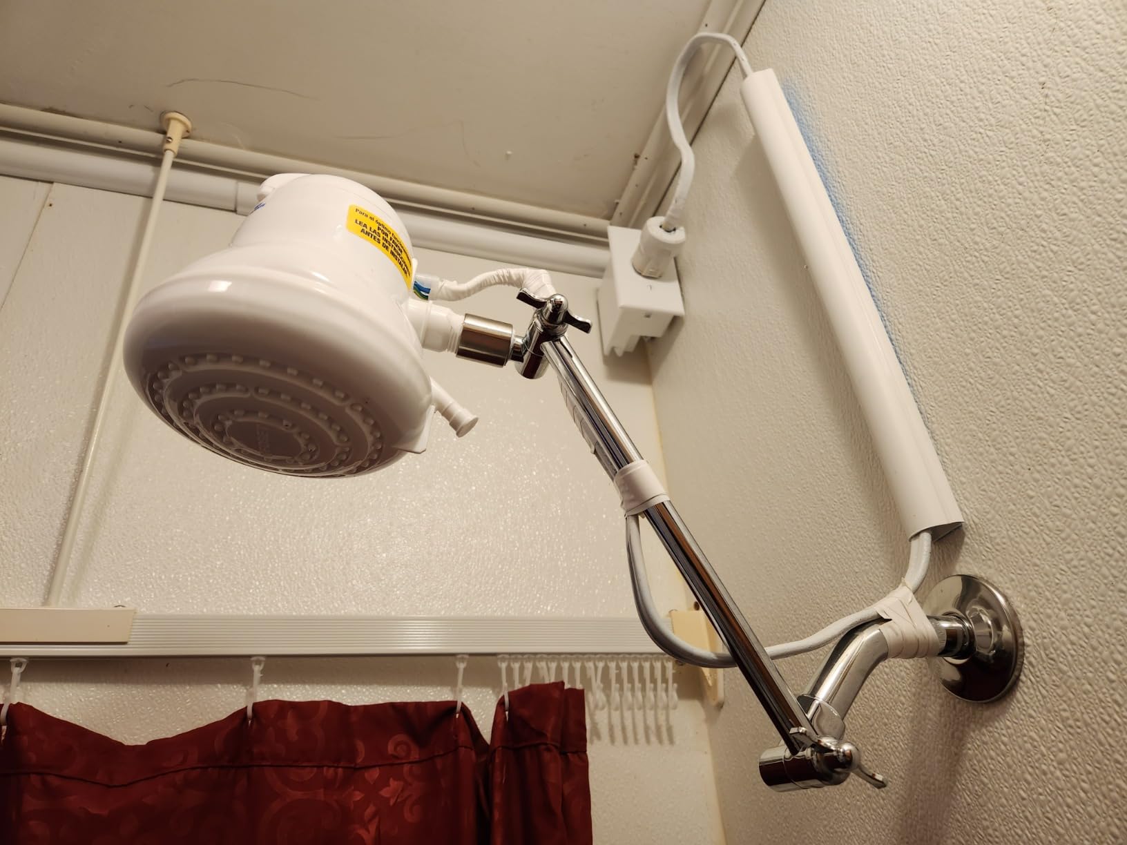 Foset Electric Shower Head - Instant Hot Water, 4 Temperature Settings, Hand Shower Head with 5 ft Hose Included (Model 49491) customer photo 2