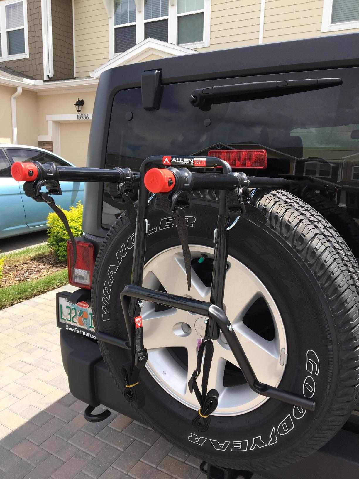 Allen Sports Deluxe 2-Bike Spare Tire Rack, Black customer photo 1