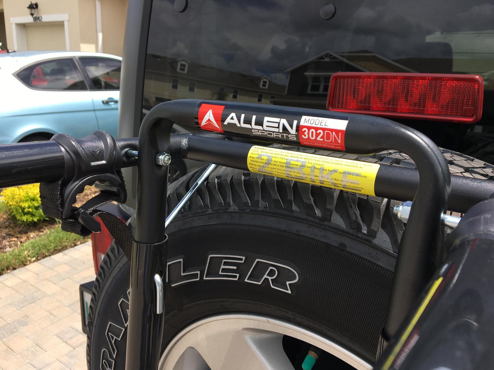Allen Sports Deluxe 2-Bike Spare Tire Rack, Black customer photo 2