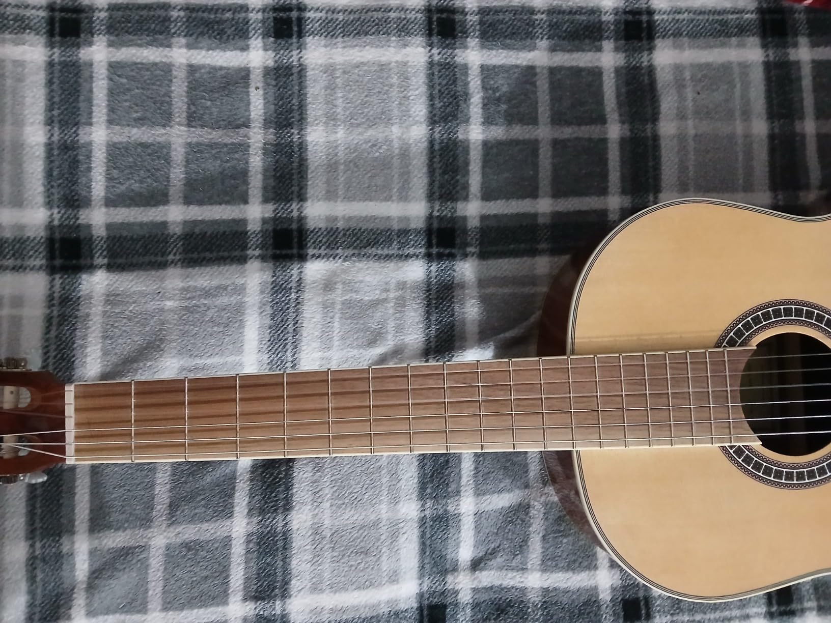 Hola! Music Classical Guitar 4/4, Full Size 39 Inch Wooden Guitar with Soft Nylon Strings, Natural Gloss Finish - FREE Padded Gig Bag Included customer photo 2