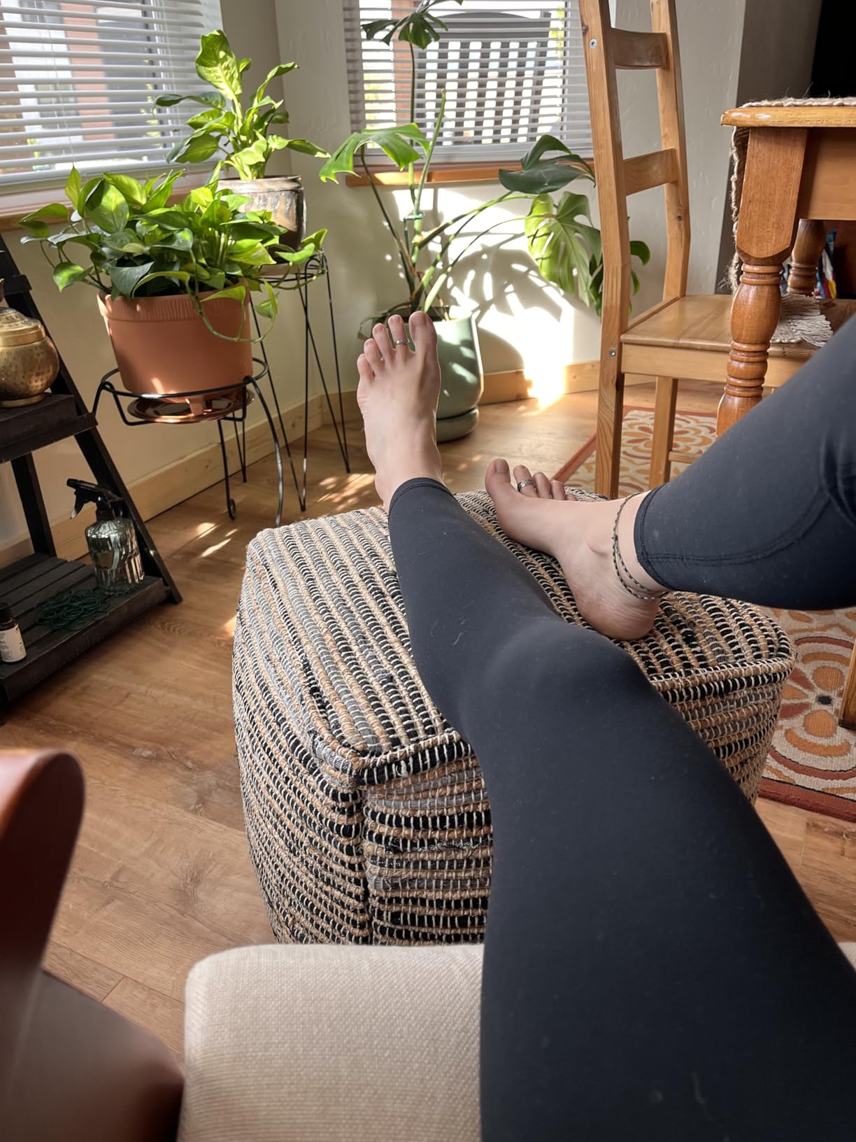 Signature Design by Ashley Absalom Hemp Pouf, 16 x 16 Inches, Multicolored customer photo 1