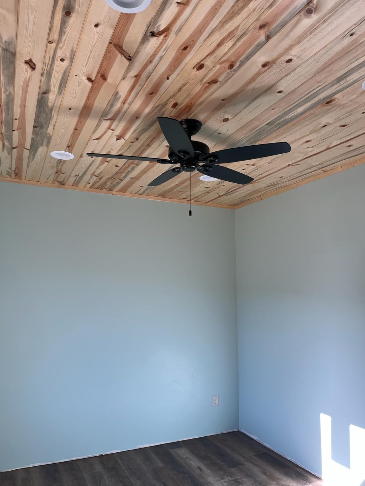 Hunter 52 inch Outdoor or Indoor Ceiling Fan No Light with Pull Chain - Black Ceiling Fan without Light, Standard Mount, 5 Blades, For Patio, Porch, Living Room - Builder Elite 53294, Matte Black customer photo 2