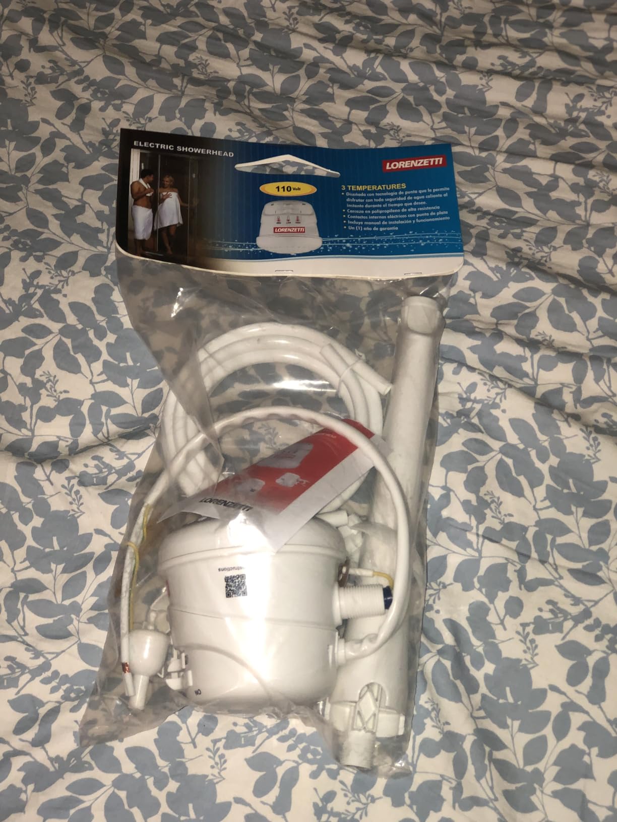 LORENZETTI 110V Electric Instant Hot Water Shower Head Heater + FREE wall support/tube Included customer photo 1