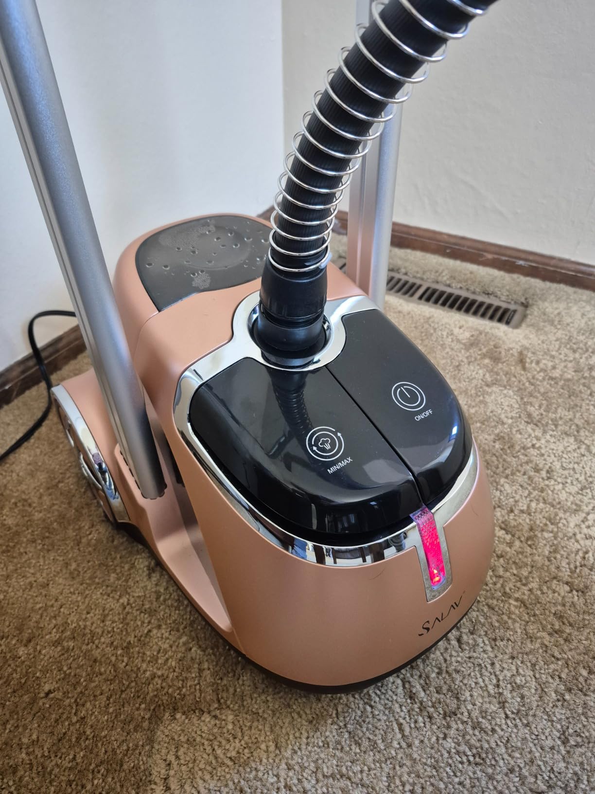 SALAV Limited Edition Professional Series Dual Bar Garment Steamer with Foot Pedals, Stainless Steel Steam Plate, Retractable Power Cord, 1.8L Water Tank, 1500W customer photo 1