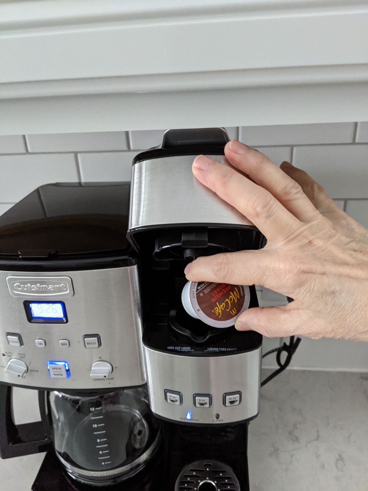 Cuisinart Single Serve + 12 Cup Coffee Maker, Offers 3-Sizes: 6-Ounces, 8-Ounces and 10-Ounces, Stainless Steel, SS-15P1 customer photo 1