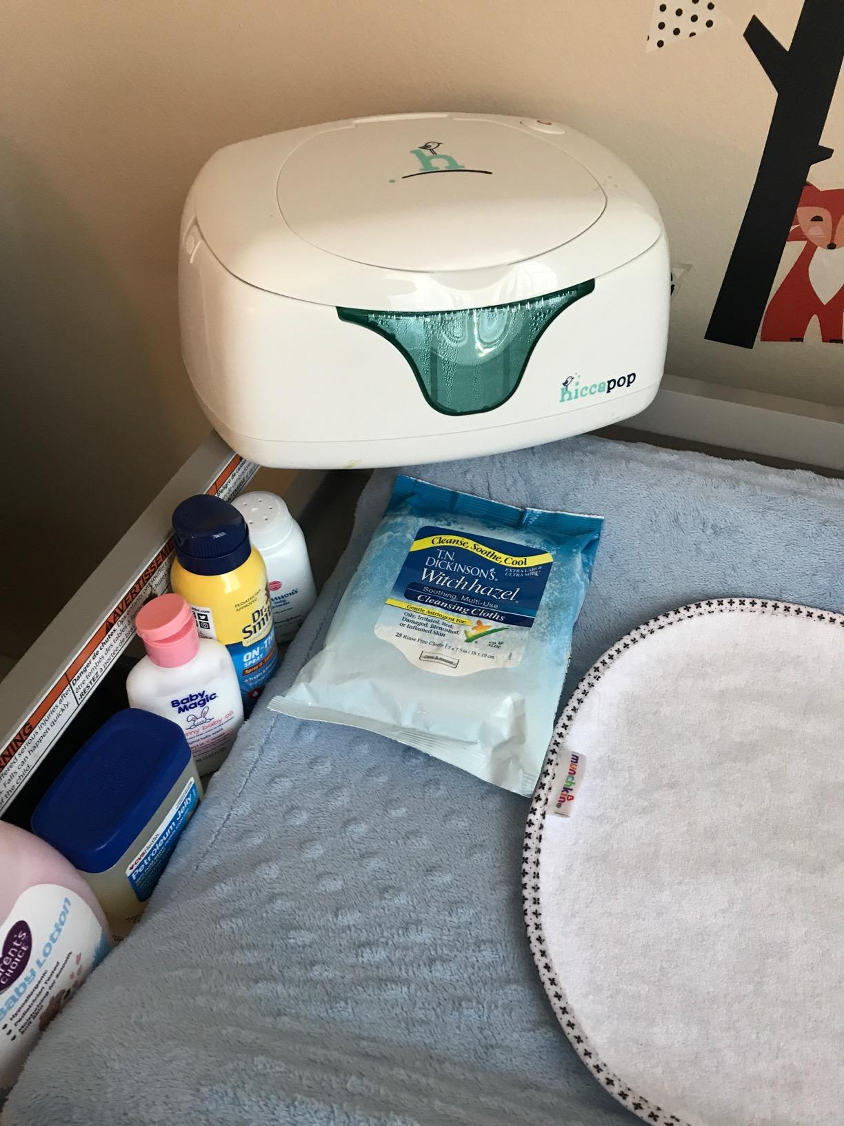 Hiccapop Baby Wipe Warmer and Baby Wet Wipes Dispenser | Baby Wipe Warmer for Babies | Diaper Wipe Warmer with Changing Light, White customer photo 1