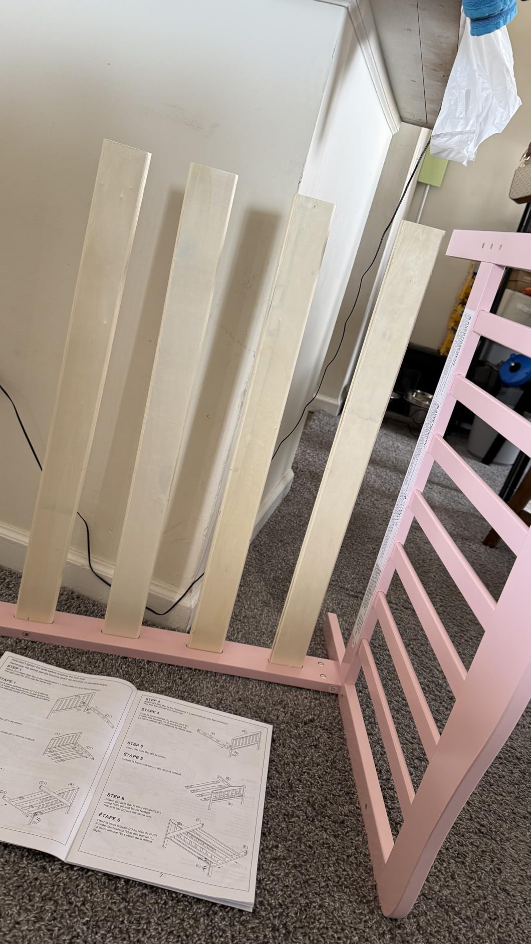 Dream On Me Classic Design Toddler Bed, Safety Rails, GREENGUARD Gold, Cool Grey customer photo 1