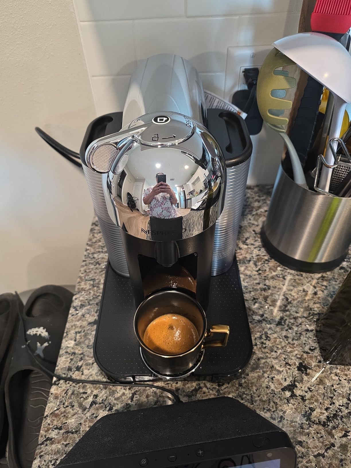 Vertuo Coffee and Espresso Maker by Breville, Chrome with Aeroccino Milk Frother customer photo 1