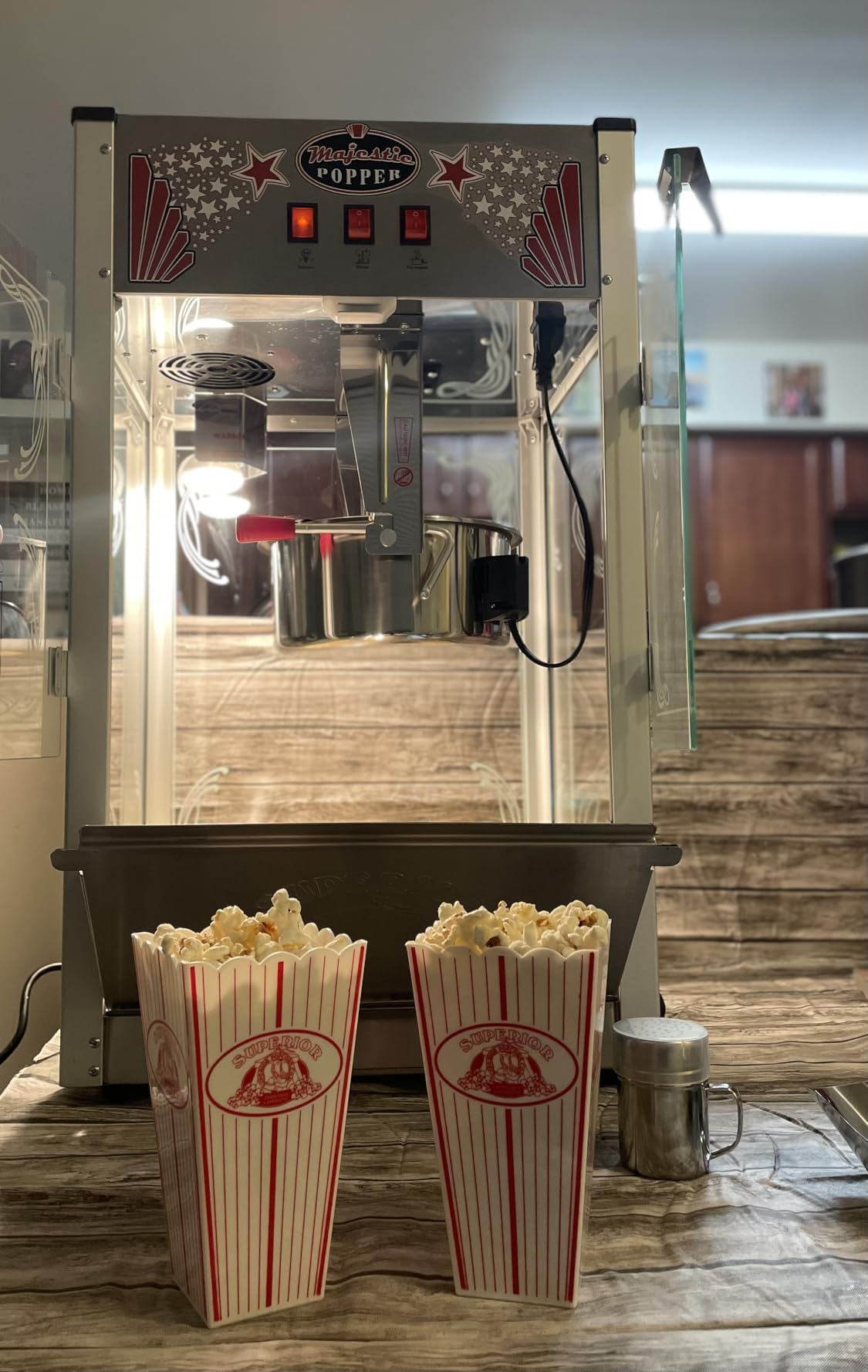 Majestic Popcorn Machine - 16oz Stainless Steel Kettle Makes up to 96 Cups - Electric Popcorn Popper Machine with Scoop, Measuring Cups, Serving Bags by Superior Popcorn Company customer photo 1
