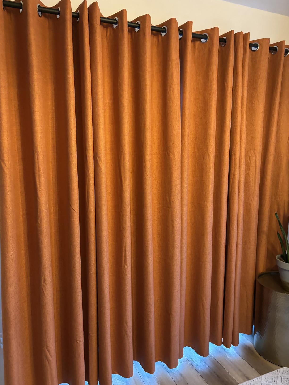 Yakamok Room Darkening Gray Blackout Curtains 84 Inch Long Light Blocking Thermal Insulated Window Treatment Grommet Drapes for Bedroom Living Room, 52W x 84L, Grey Curtains, 2 Panels customer photo 2