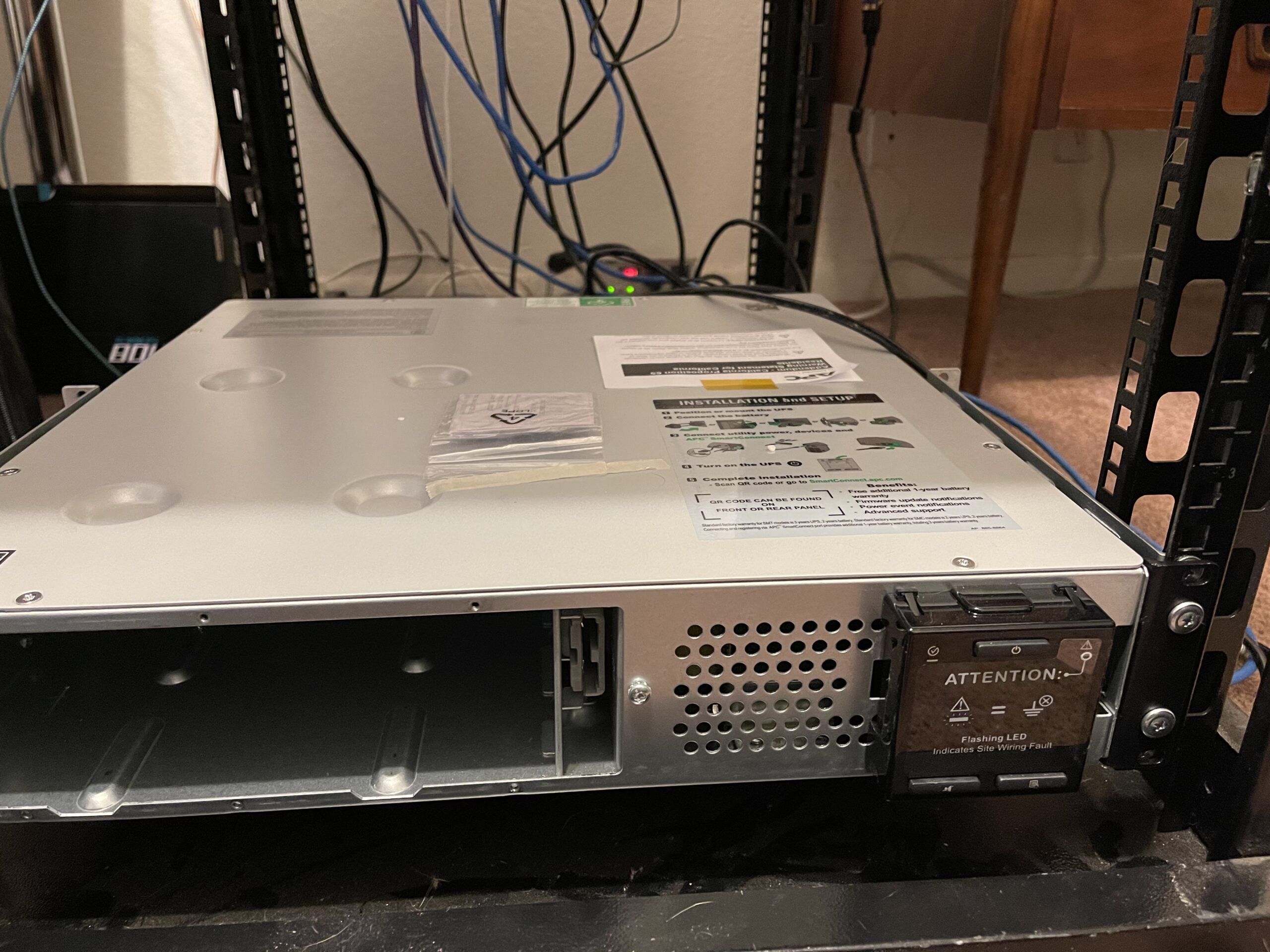 APC 1500VA Smart UPS with SmartConnect, SMC1500-2UC Rack Mount UPS Battery Backup, Sinewave, AVR, 120V customer photo 2
