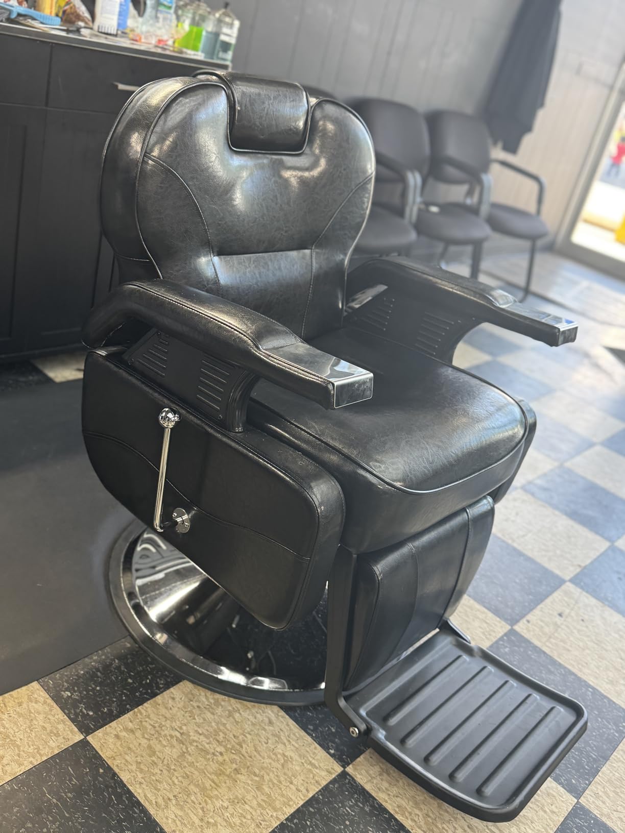 Artist hand Professional Barber Chair, All Purpose Reclining Salon Chair for Hair Stylist with Heavy Duty Hydraulic Pump, Hairdresser Styling Shampoo Chair, Spa Beauty Equipment for Barbershop, Home customer photo 1