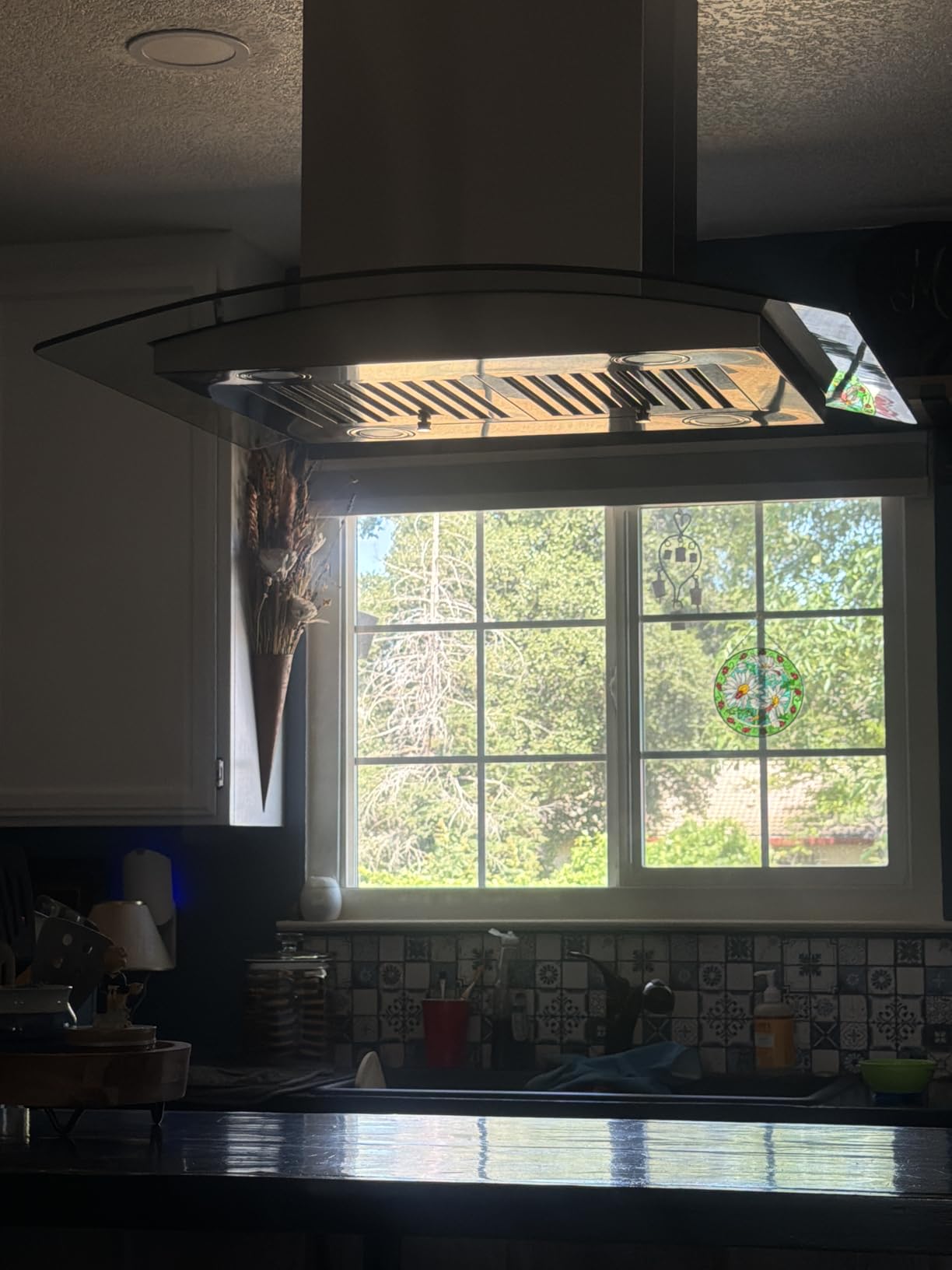 COSMO COS-63ISS75 30 in. Lumin Collection 380 CFM Ducted Island Range Hood, Soft Touch Controls, LED Lights, Stainless Steel customer photo 2