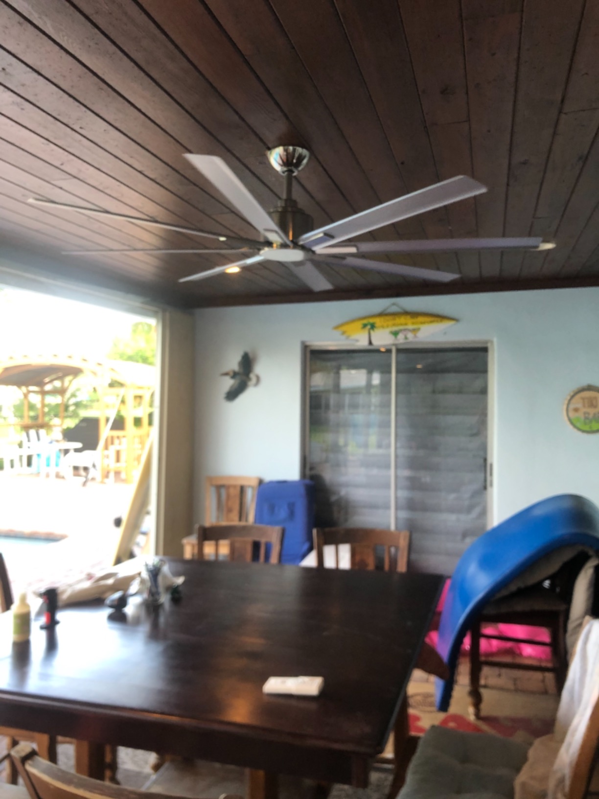 Minka-Aire F896-65-BNW Xtreme H2O 65 Inch Outdoor Ceiling Fan with DC Motor in Brushed Nickel Wet Finish customer photo 1