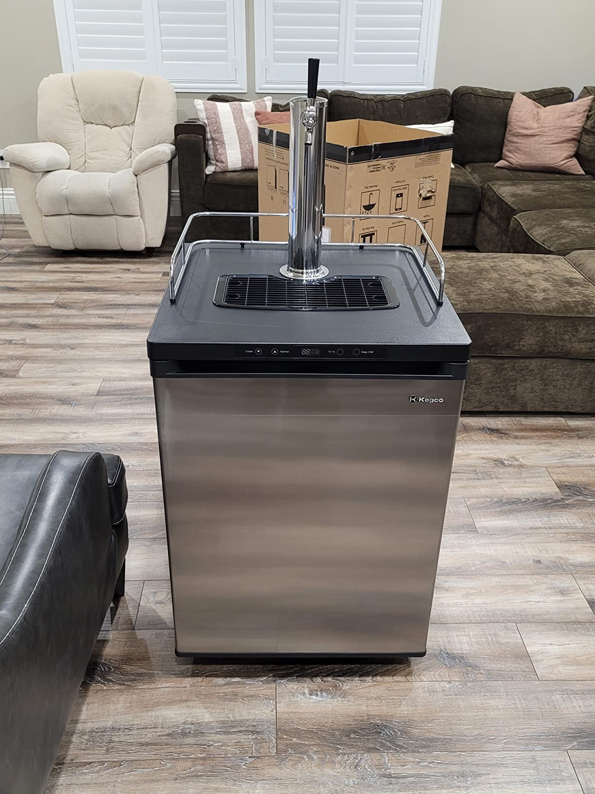 Kegco K309X-1 Keg Dispenser, 1 Faucet, Black Stainless Steel customer photo 2