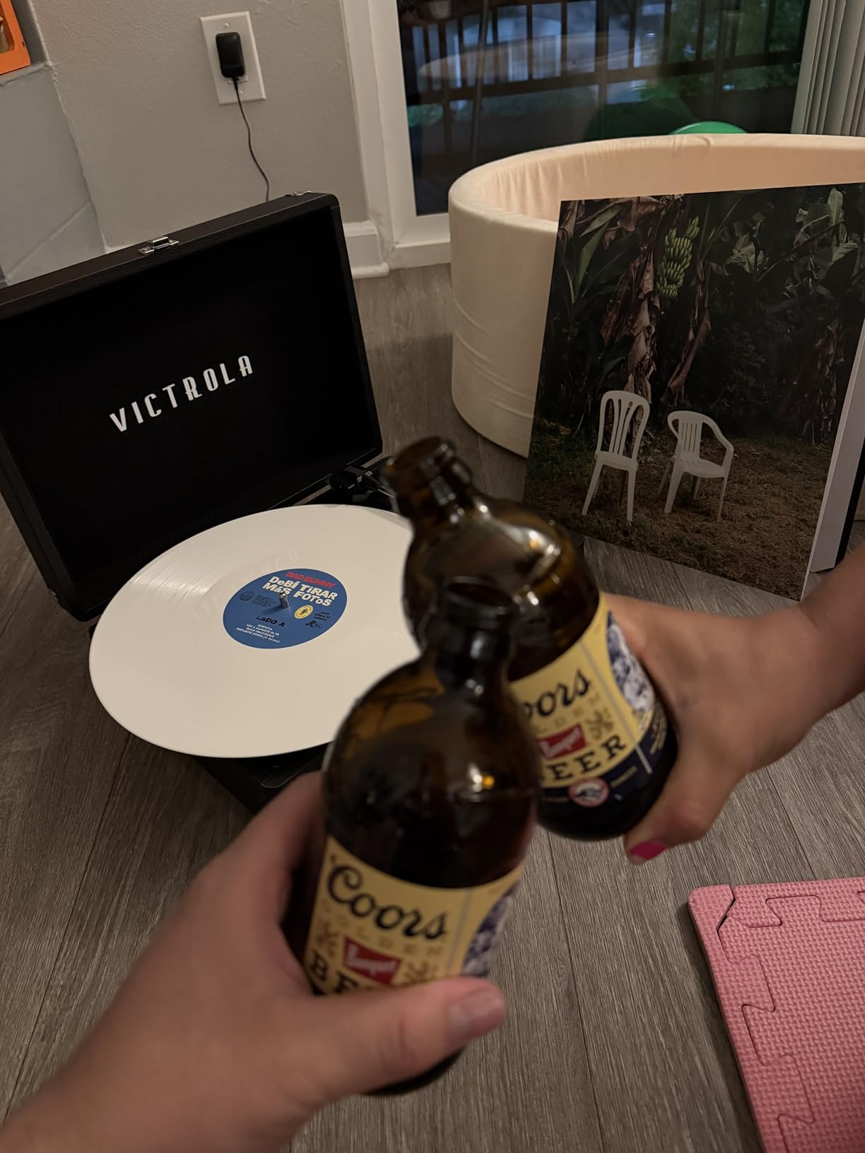 Victrola Journey Bluetooth Portable Suitcase Record Player - with Built-in Speakers, 3 Speed Vinyl Record Player, RCA Out, Headphone Jack (Brown) customer photo 1