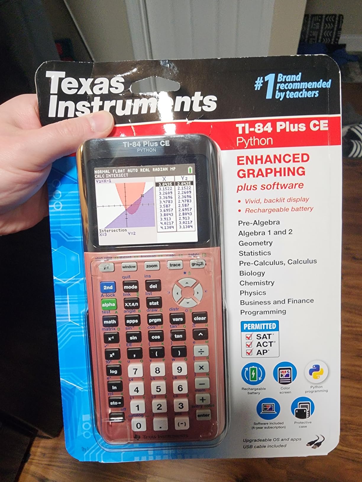 Texas Instruments TI-84 Plus CE Color Graphing Calculator, Rose Curve Gold customer photo 2