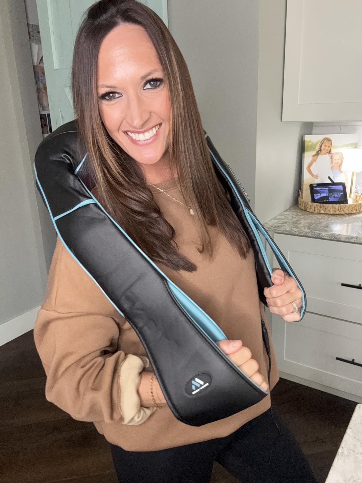 MagicMakers Fathers Day Dad Gifts, Shiatsu Neck Massager with Heat for Pain Relief Deep Tissue - Christmas Gift for Women, Men, Mom, Dad, Her, Him - Amazing Back & Shoulder Relief from Daughter or Son customer photo 1