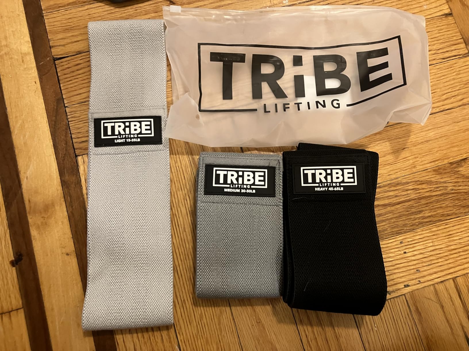 Tribe Lifting Resistance Bands for Working Out - 3 Pack Fabric Workout Bands for Women and Men - Booty Bands for Legs and Glute - Non Slip Exercise Bands Set for Squat Hip Thigh customer photo 1