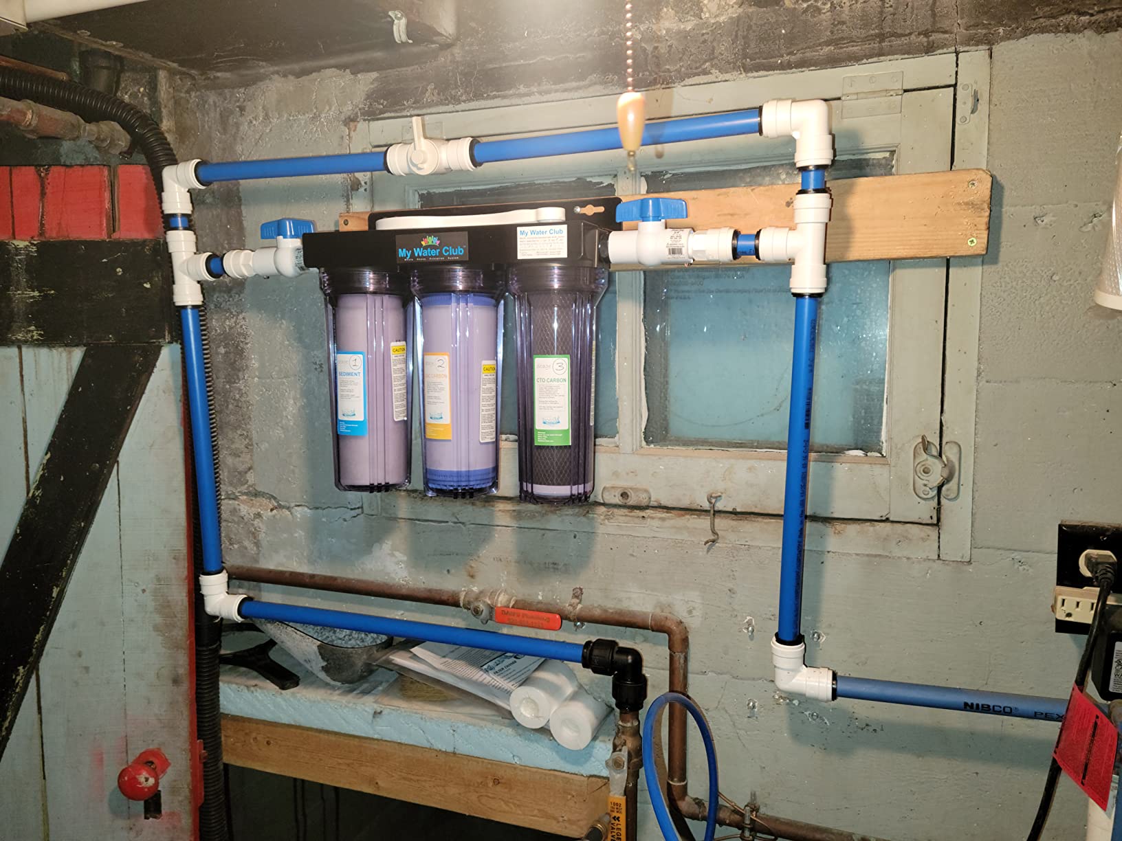 3-Stage Whole House Water Filtration System with 2 Valves, Extra 1 Year Filter Supply (6 pcs) customer photo 2