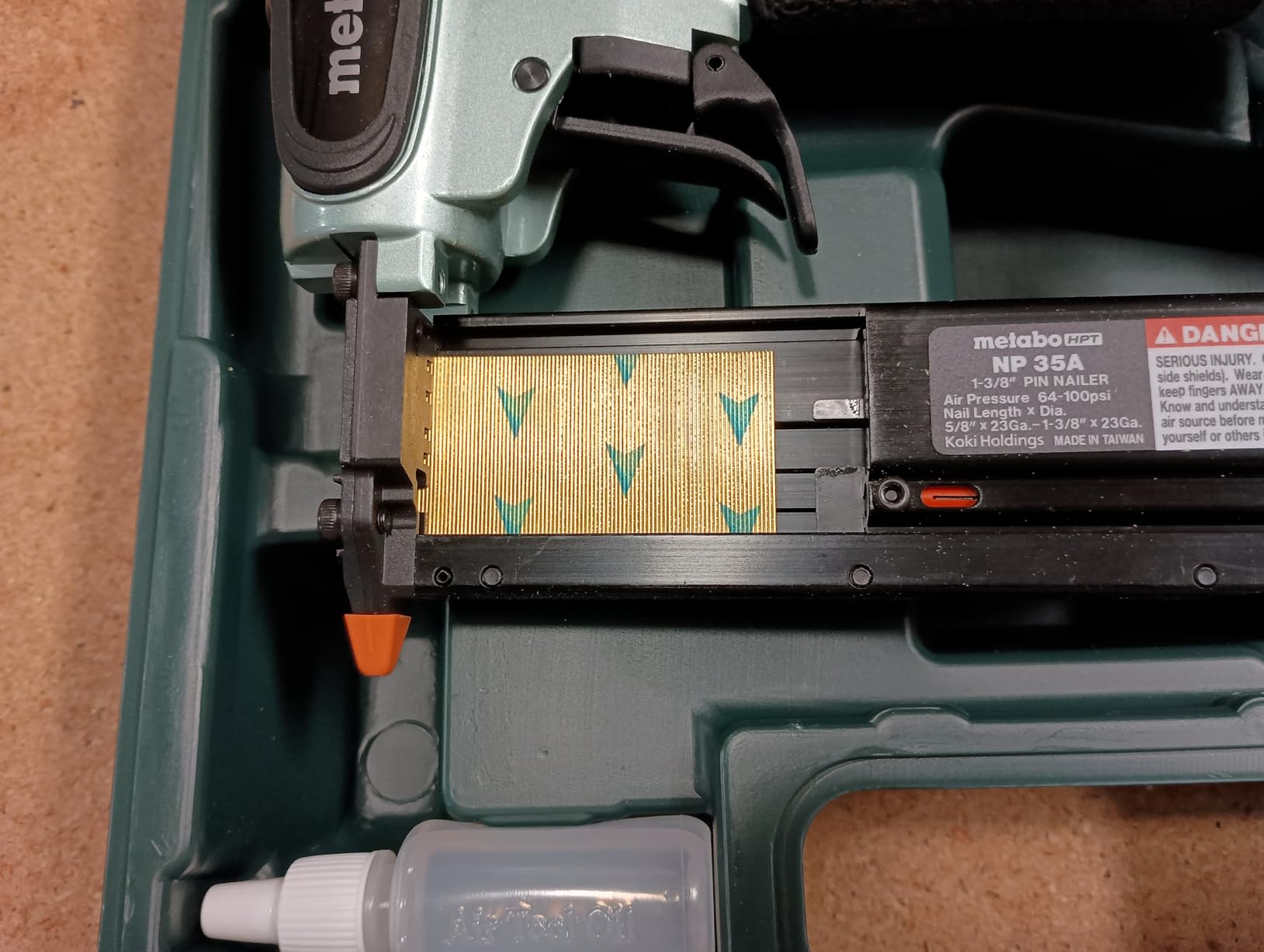 Metabo HPT Pin Nailer, Pro-Preferred Pneumatic Power Nailers for Cabinets, Trim, and Crafting, Makes Invisible Holes, Lightweight 2.0 lbs Tool, 23 Gauge, 5/8