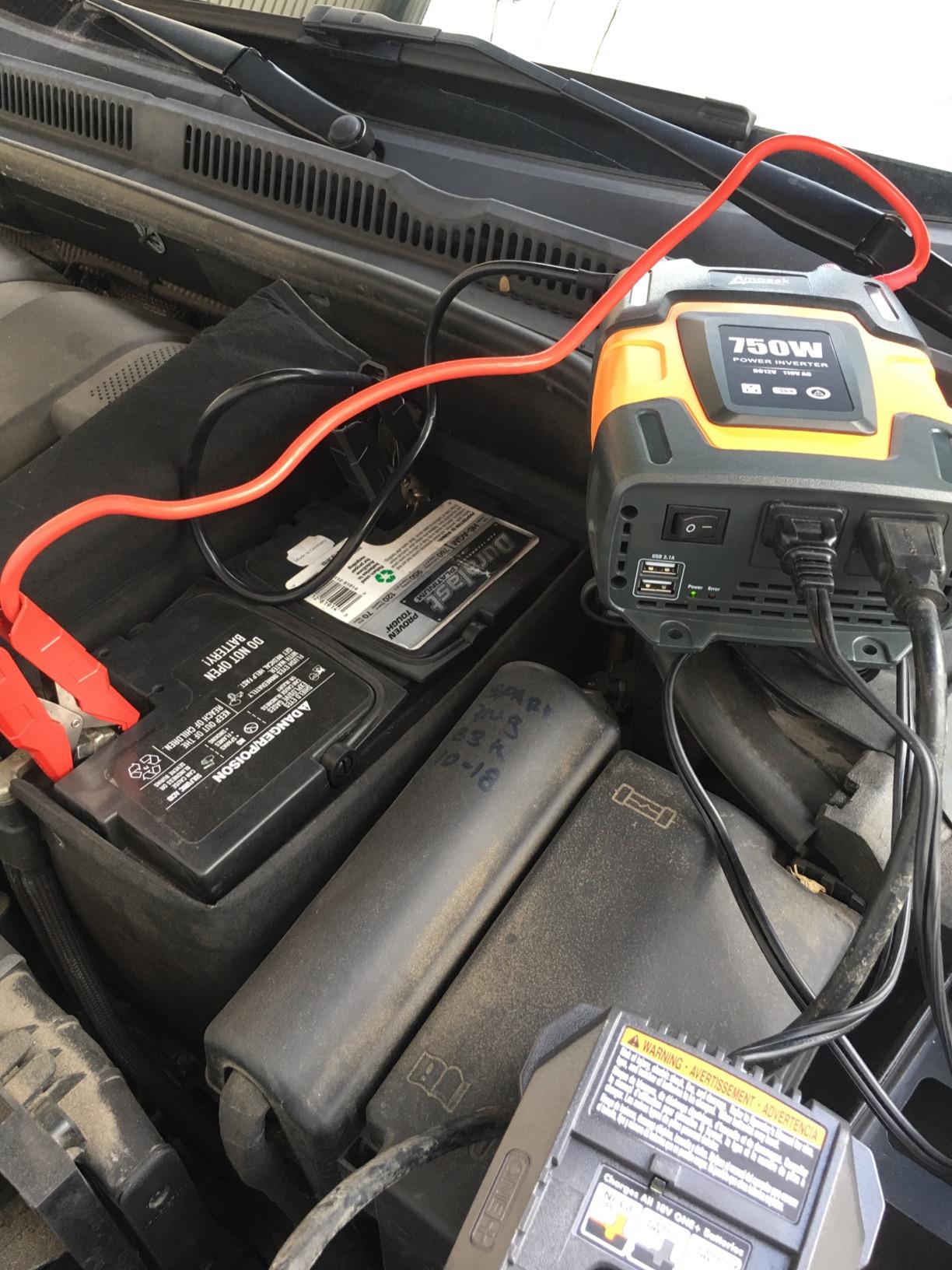 Ampeak 750W Power Inverter 4.8A Dual USB Ports 2 AC Outlets Car Inverter DC 12V to AC 110V 11 Protections for Appliances customer photo 2