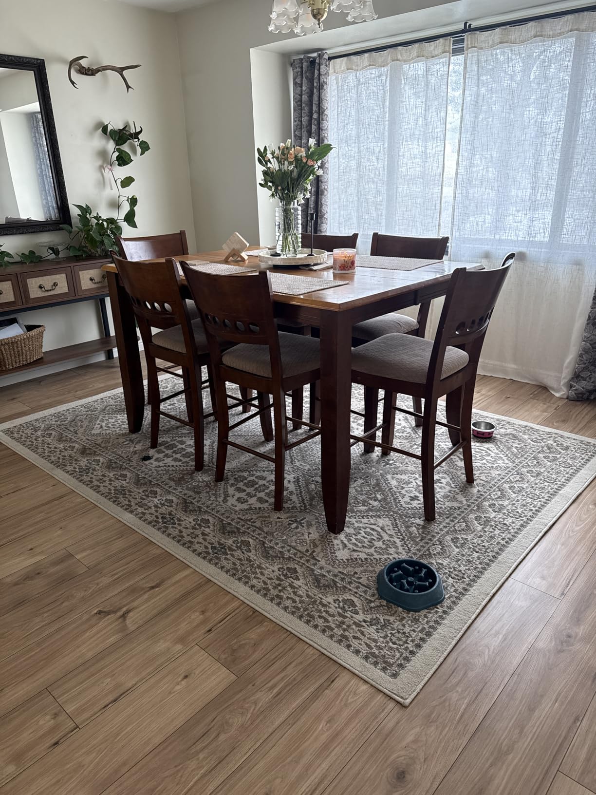 nuLOOM 9x12 Becca Traditional Tiled Area Rug, Beige, Faded Transitional Design, Stain Resistant, For Bedroom, Dining Room, Living Room, Hallway, Office, Kitchen, Entryway customer photo 1