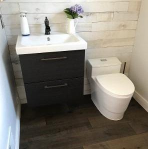 WOODBRIDGE T-0018/B-0735 Dual Flush Elongated One Piece Soft Closing Seat, Comfort Height, White T-0018/B0735, Modern Toilet customer photo 2
