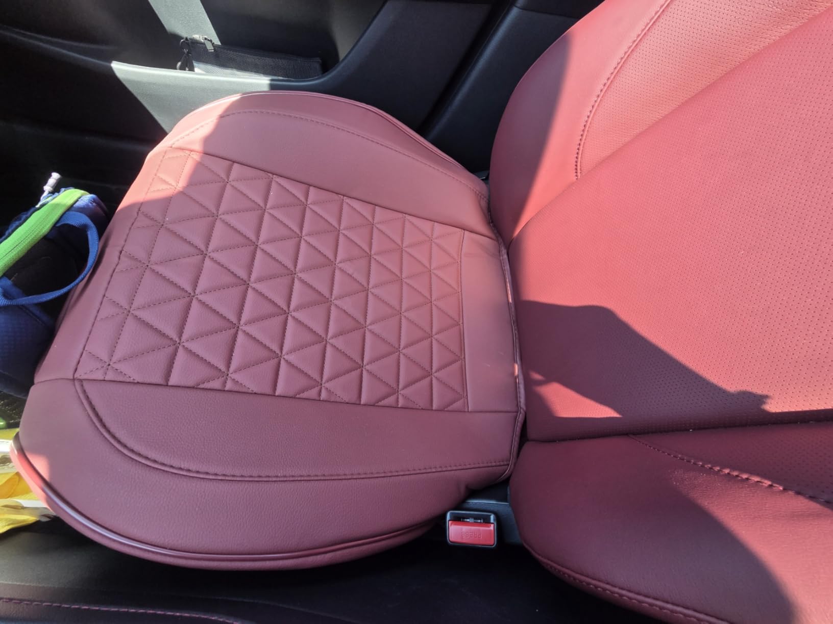 Black Panther Luxury Faux Leather Car Seat Cover Front Bottom Seat Cushion Cover, Anti-Slip and Wrap Around The Bottom, Fits 95% of Vehicles - 1 Piece,Black customer photo 1