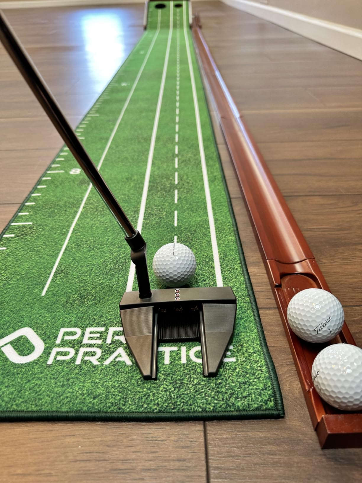 Perfect Practice Putting Mat & Chipping Net, Indoor & Outdoor Putting Green, Chipping Mat for Home & Office, Premium Golf Training Aids for Putting Practice with Realistic Turf, Golf Gifts for Men customer photo 2