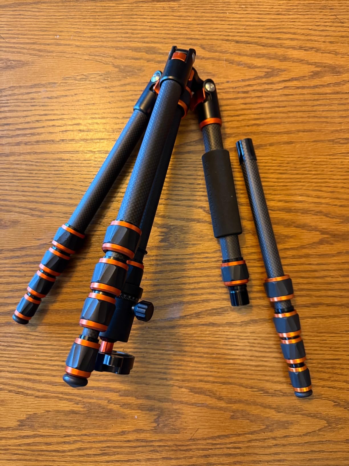K&F Concept 60 inch Carbon Fiber Camera Tripod,Super Lightweight Compact Travel Tripod with 360 Degree Ball Head,Quick Release Plate,Detachable Monopod 8KG Load Capacity for SLR DSLR C225C0 (BA225) customer photo 2