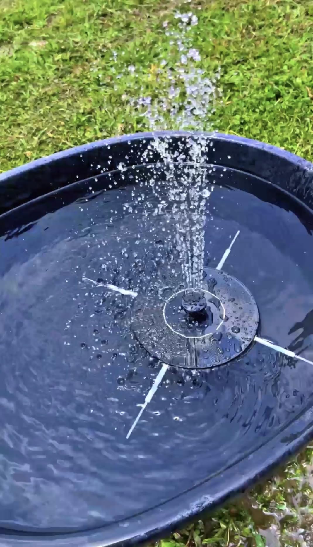 Mademax 1W Solar Bird Bath Fountain Pump, Solar Fountain, Free Standing Floating Solar Powered Water Fountain Pump for Bird Bath, Garden, Pond, Pool, Outdoor customer photo 1