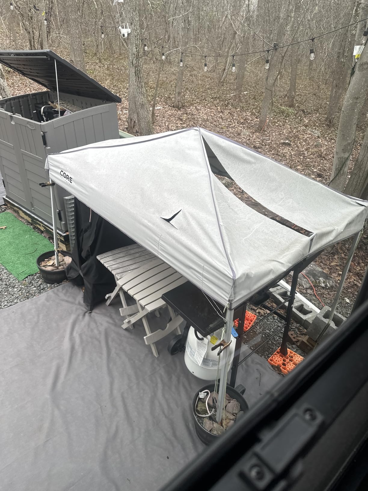 Core Instant Straight Leg Canopy Tent with Adjustable Sun Wall, 6 ft x 4 ft, Gray customer photo 1