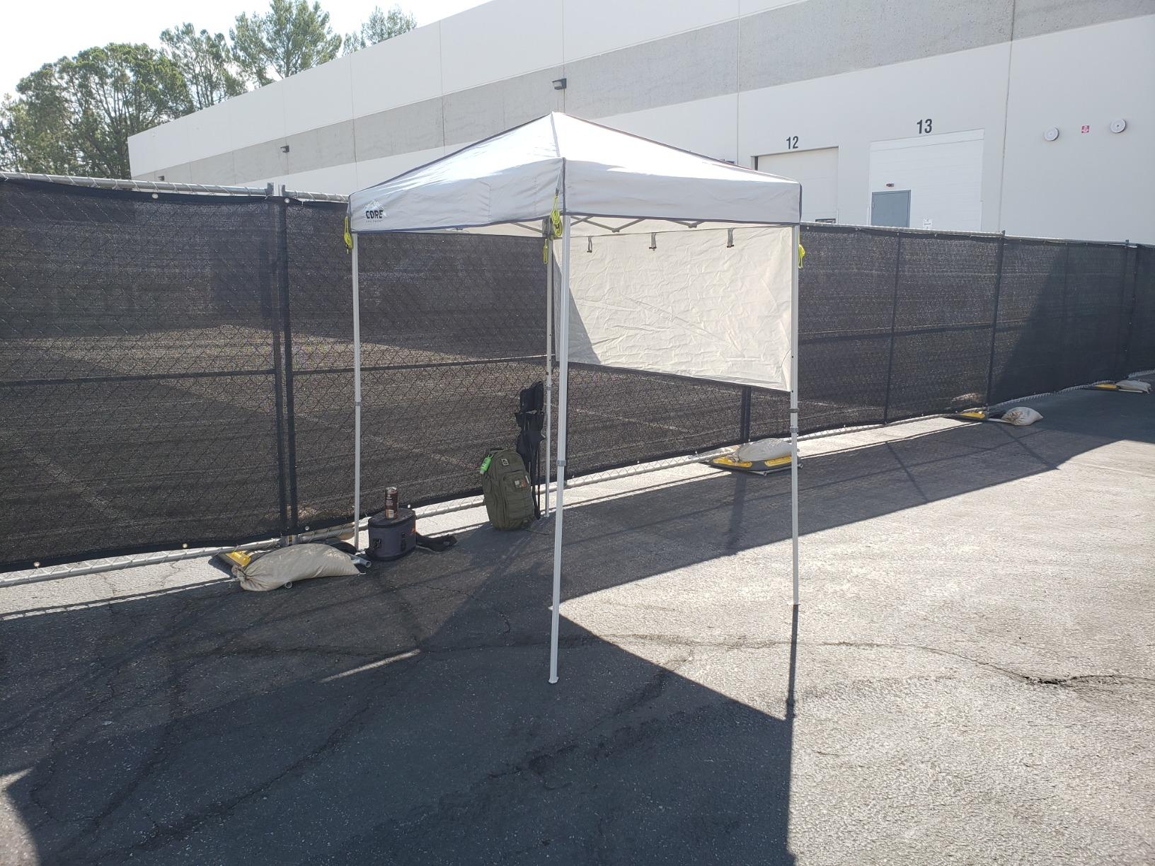 Core Instant Straight Leg Canopy Tent with Adjustable Sun Wall, 6 ft x 4 ft, Gray customer photo 2