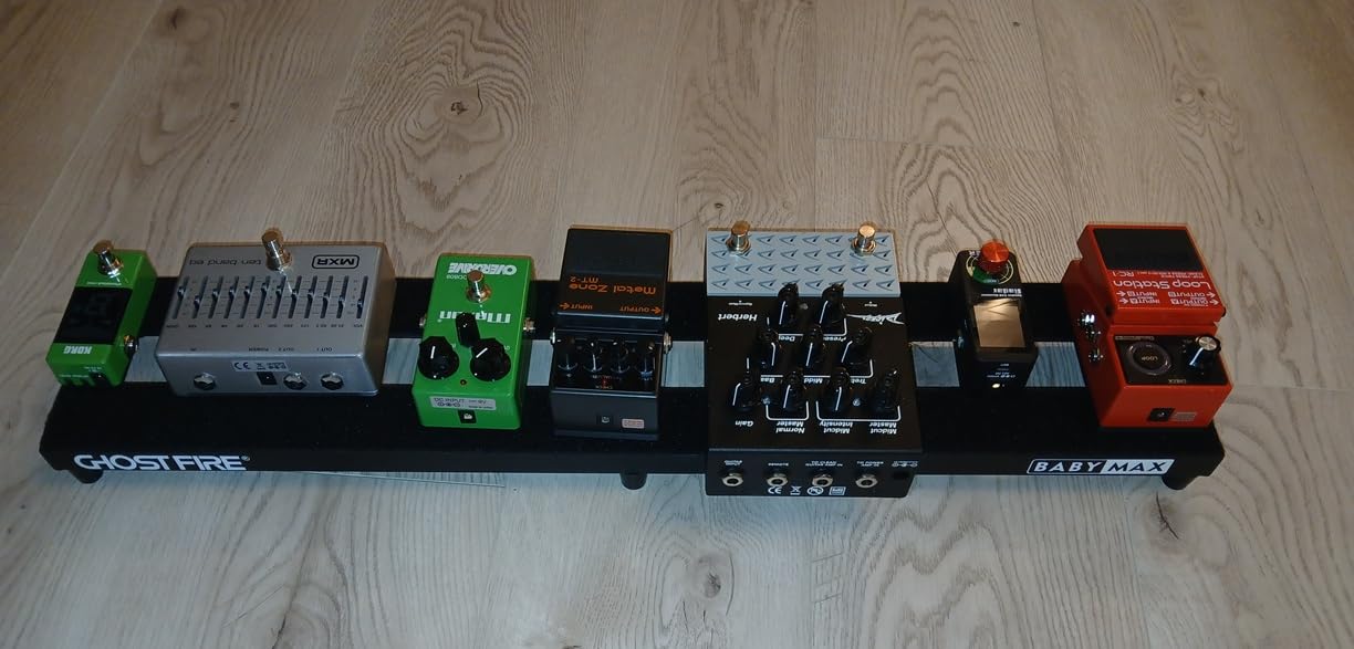 Ghost Fire Guitar Pedal Board Aluminum Alloy 8.15lb Effect Pedalboard 41.7''x15.7'' with Carry Bag, V series (V-BIG TOE 42) customer photo 2