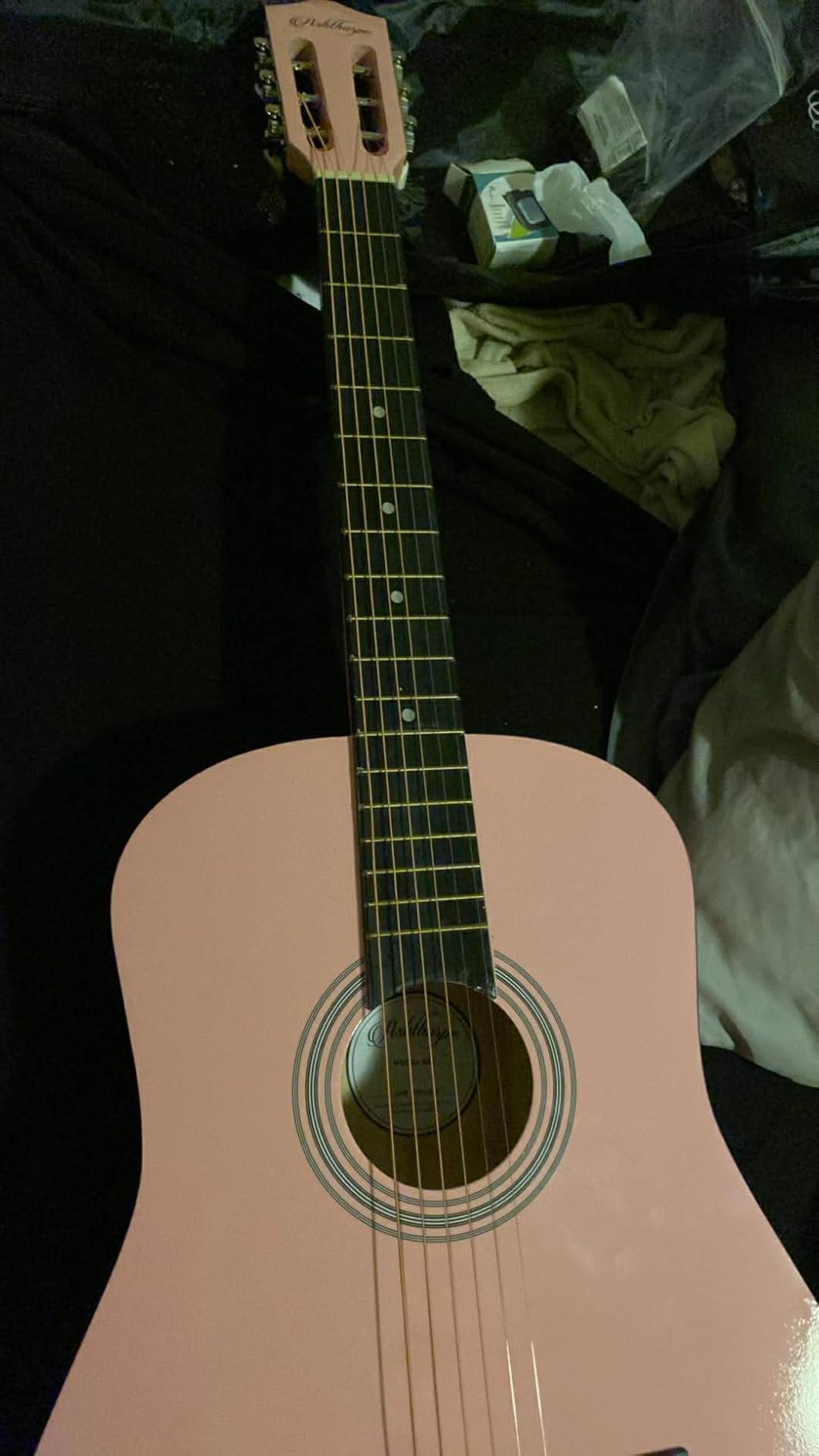 Ashthorpe 38-inch Beginner Acoustic Guitar Starter Kit with Gig Bag, Strings, Strap, Picks, and Lessons customer photo 1