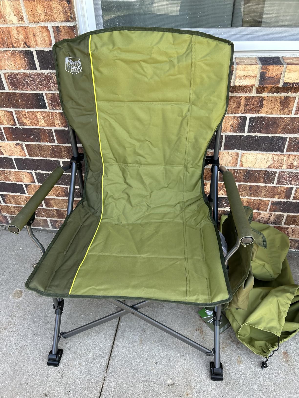 TIMBER RIDGE Oversized Folding Camping Chair High Back Heavy Duty for Adults Support up to 500lbs with Cup Holder, Side Pocket Cooler Bag customer photo 2