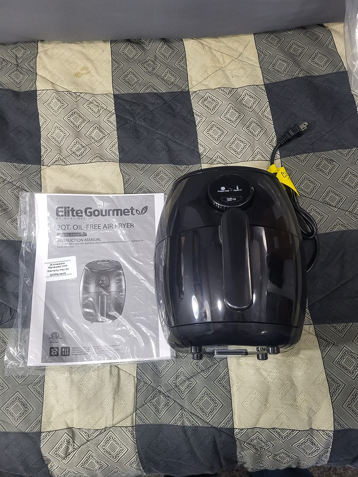 Elite Gourmet EAF5317D Digital 5.3Qt Hot Air Fryer 7 Menu Functions 1350W Oil-Less Healthy Cooker, Timer & Temperature Controls, PFOA/PTFE Free, Black customer photo 1