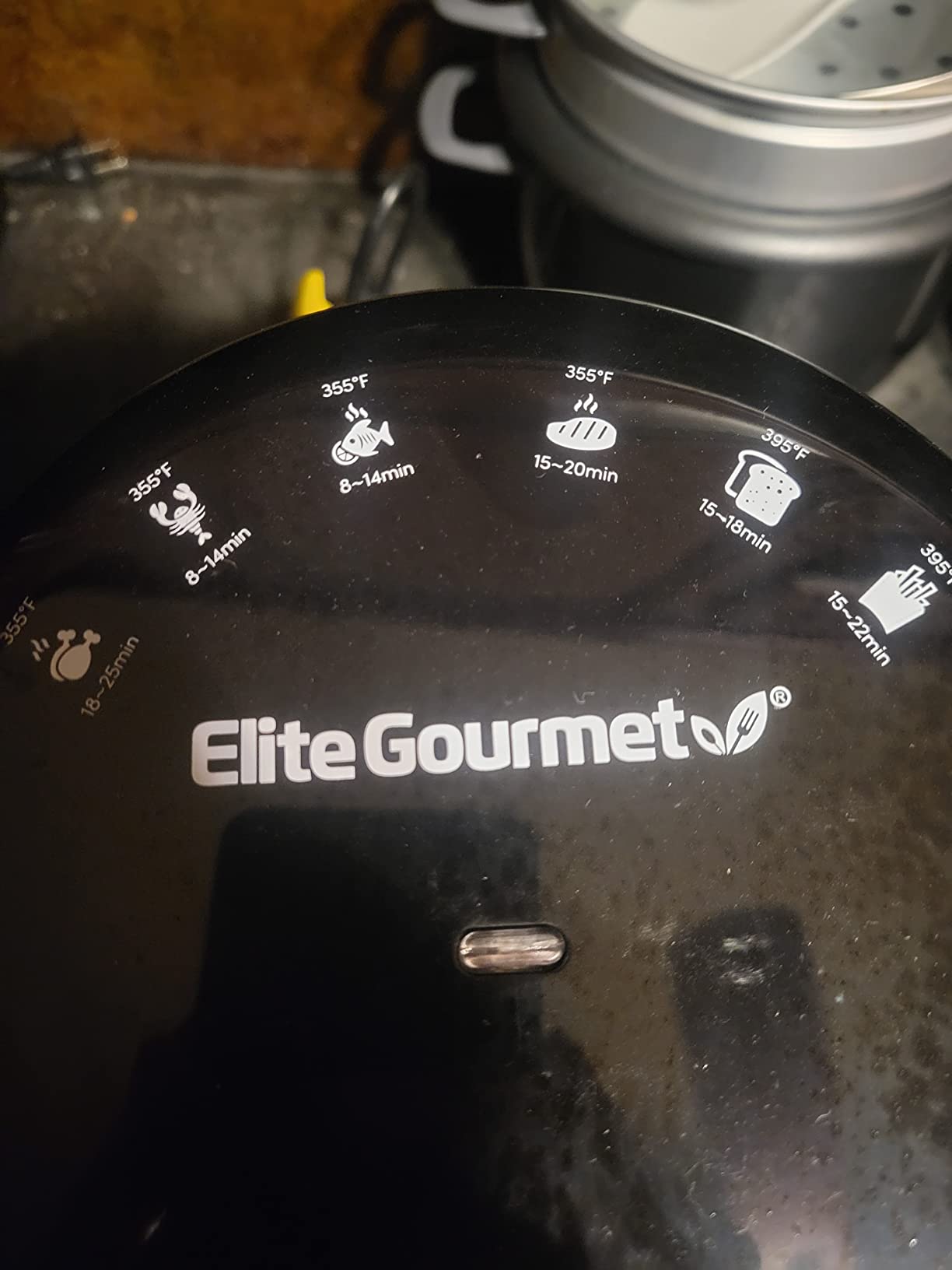 Elite Gourmet EAF5317D Digital 5.3Qt Hot Air Fryer 7 Menu Functions 1350W Oil-Less Healthy Cooker, Timer & Temperature Controls, PFOA/PTFE Free, Black customer photo 2