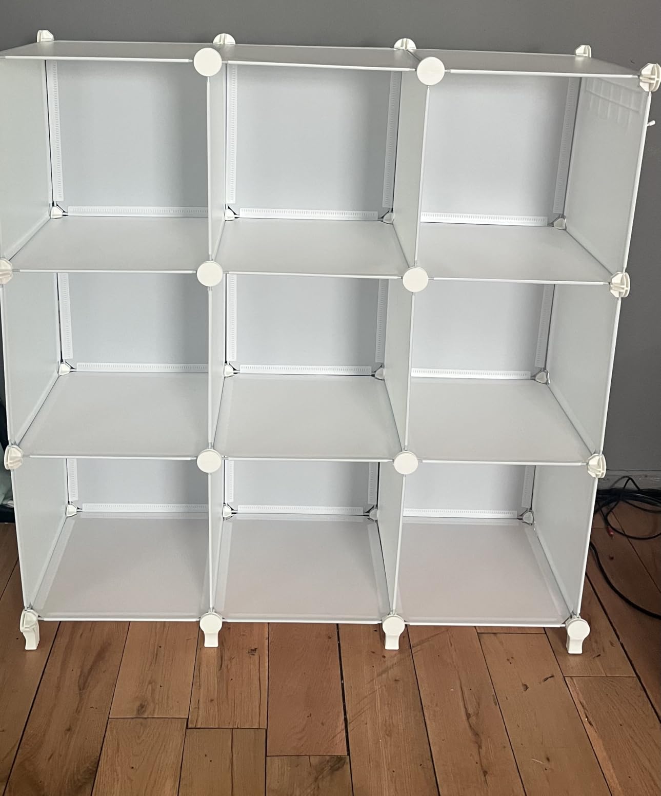 HOMIDEC Closet Organizers and Storage, 9 Cube Storage Organizer, Portable Closet Organizer Cubes Shelves for Clothes, Bedroom, Kids Room, Bathroom, Wardrobe, Garment Racks, Black customer photo 2