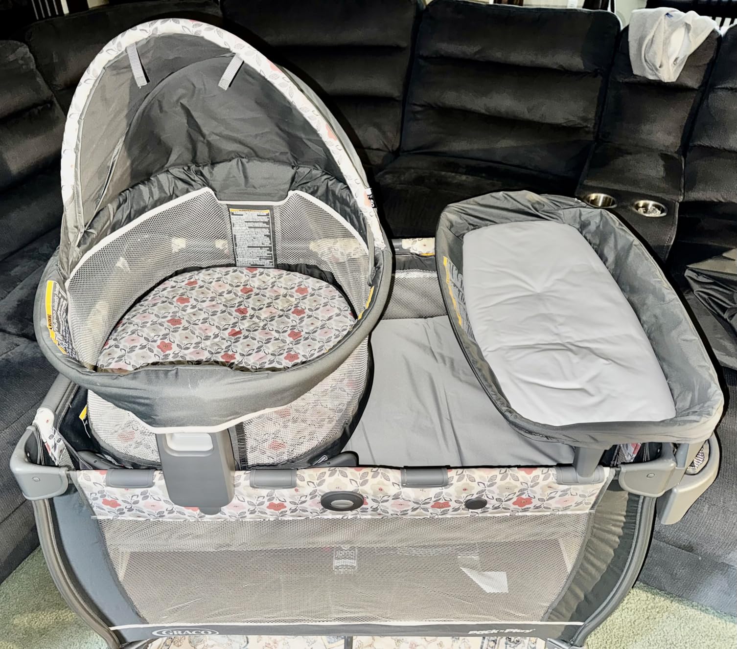 Graco Pack 'n Play Close2Baby Bassinet Playard Features Portable Bassinet Diaper Changer and More, Derby customer photo 1