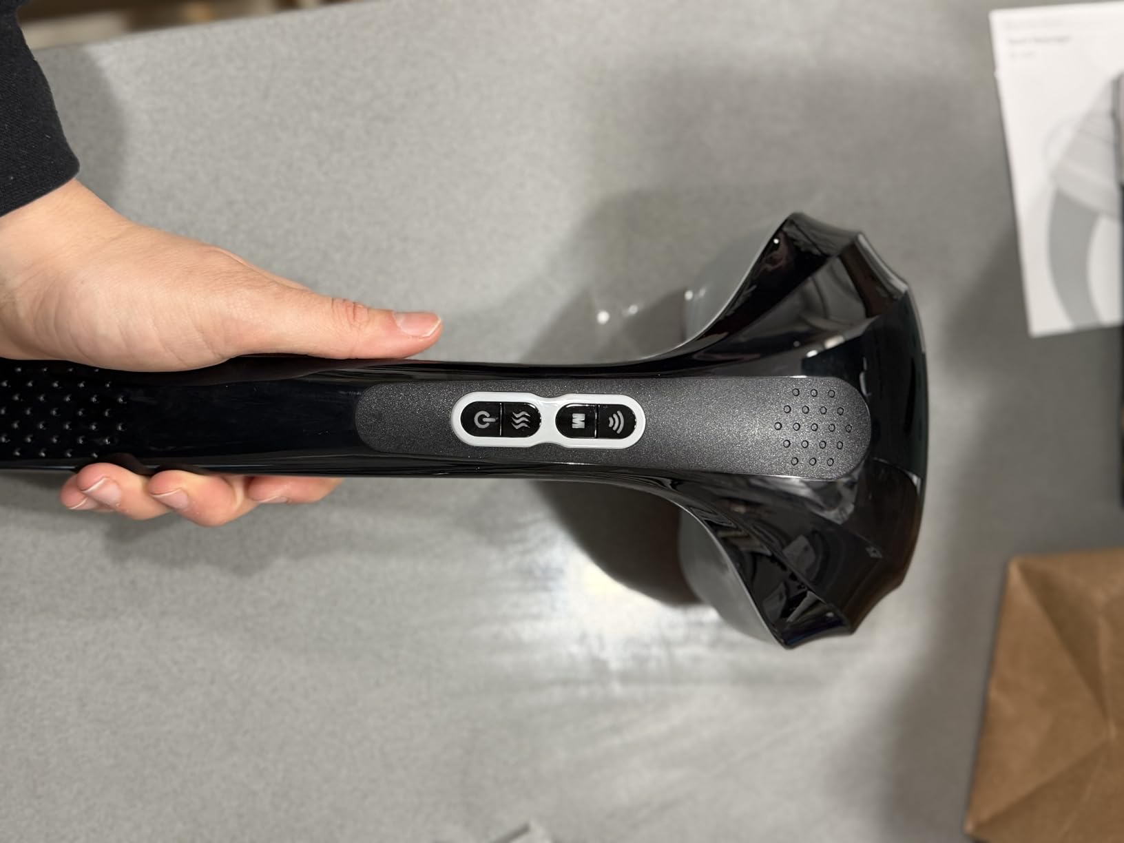 Snailax Cordless Handheld Back Massager with Heat, Deep Tissue Percussion Massager, 3 Sets of Dual Pivoting Heads, Rechargeable for Neck, Back, Shoulder, Calf, Legs customer photo 2