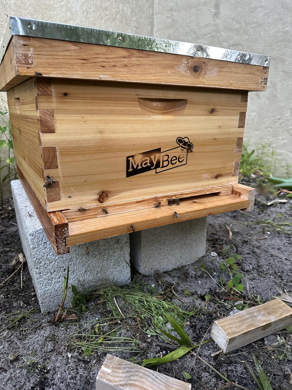 Beehive Starter Kit 8-Frame Bee Boxes and Frames Beehive Kit Wax Coated Bee Hives and Supplies Starter Kit Including Beekeeping Tools Kit with Beekeeping Veil customer photo 1