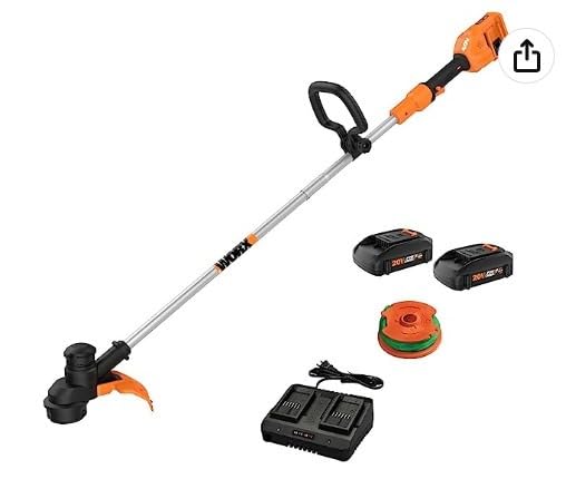 Worx Cordless String Trimmer, 13'' Electric Weed Wacker with Auto Feed, 40V Lightweight Weed Eater with Dual-exit Cutting Head, 2 Batteries & Charger Included, WG183 customer photo 2