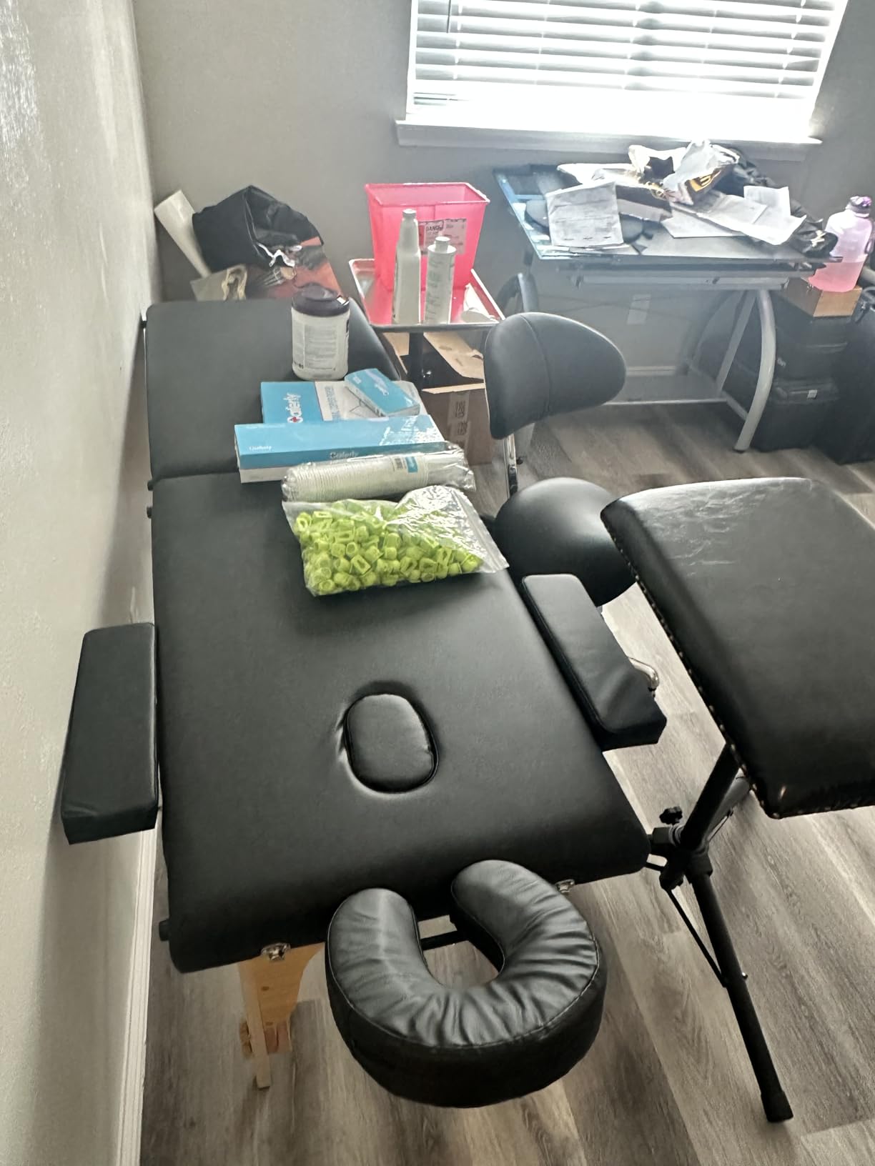BestMassage Massage Bed Portable Massage Table 2 Folding Lash Bed Height Adjustable 24 Inch Wide Spa Table with Non-Woven Bag customer photo 2