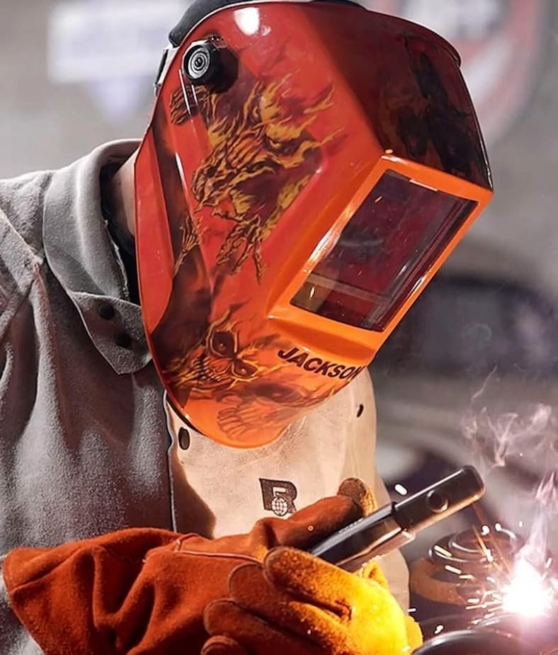 Jackson Safety Premium Graphic Welding Hood with ADF - Ultra Lightweight Auto Darkening Welding Helmet - ANSI Z87.1 customer photo 1